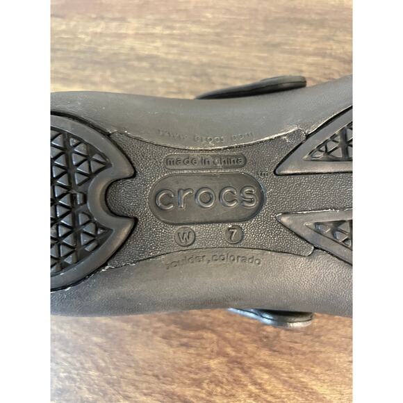 Crocs Alice Work Mary Jane Flats Black Women’s Size 7 Slip Resistant Comfort - Picture 4 of 15